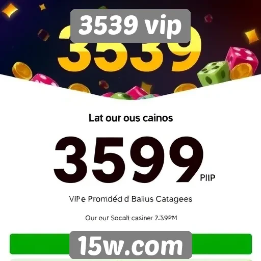 Promoções e bônus atrativos do site 3539 vip